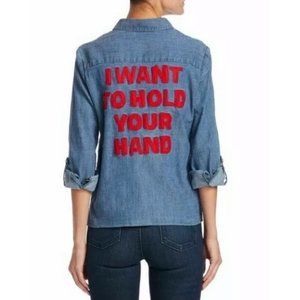 Alice+Olivia Eloise I WANT TO HOLD YOUR HAND Top